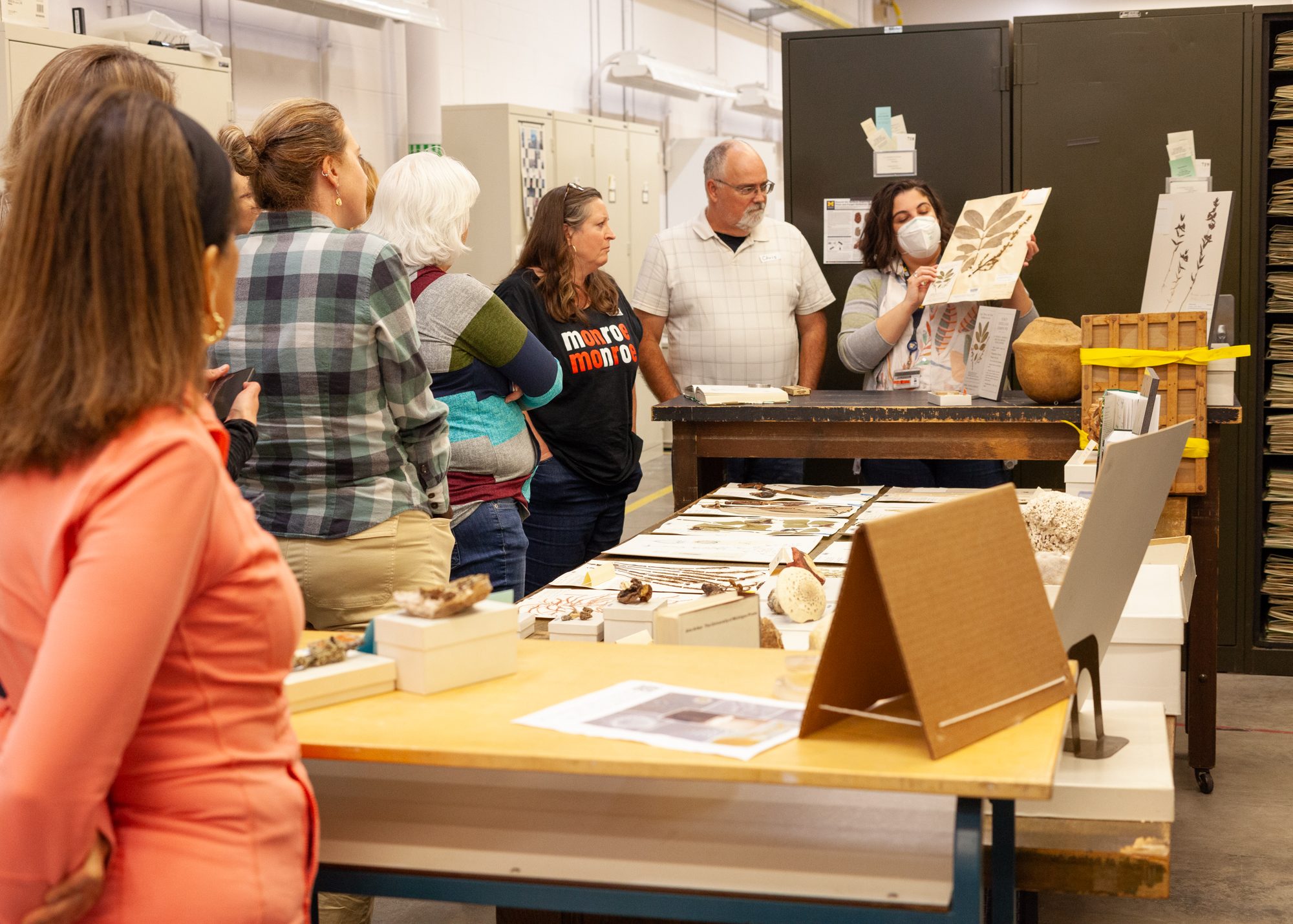 Teachers touring the Herbarium
