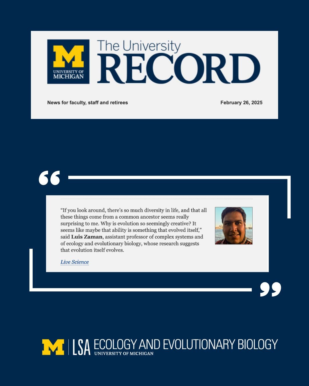 Snapshot of the record article