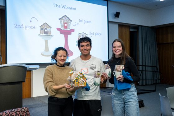 First Place Winners (L-R): Elizabeth Low, Paul Diamond, and Brooklyn Smith