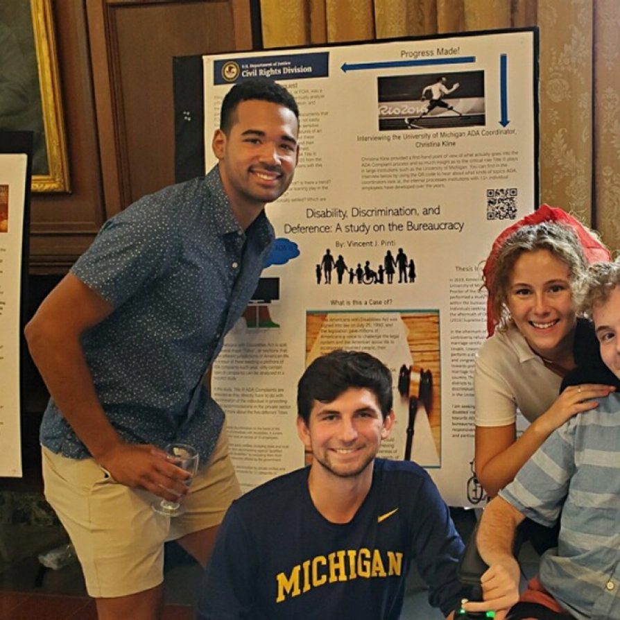 The LSA Honors Program allows students to apply their energy toward community-engaged projects instead of academic theses. Some students have used the program to provide greater access to people with disabilities.