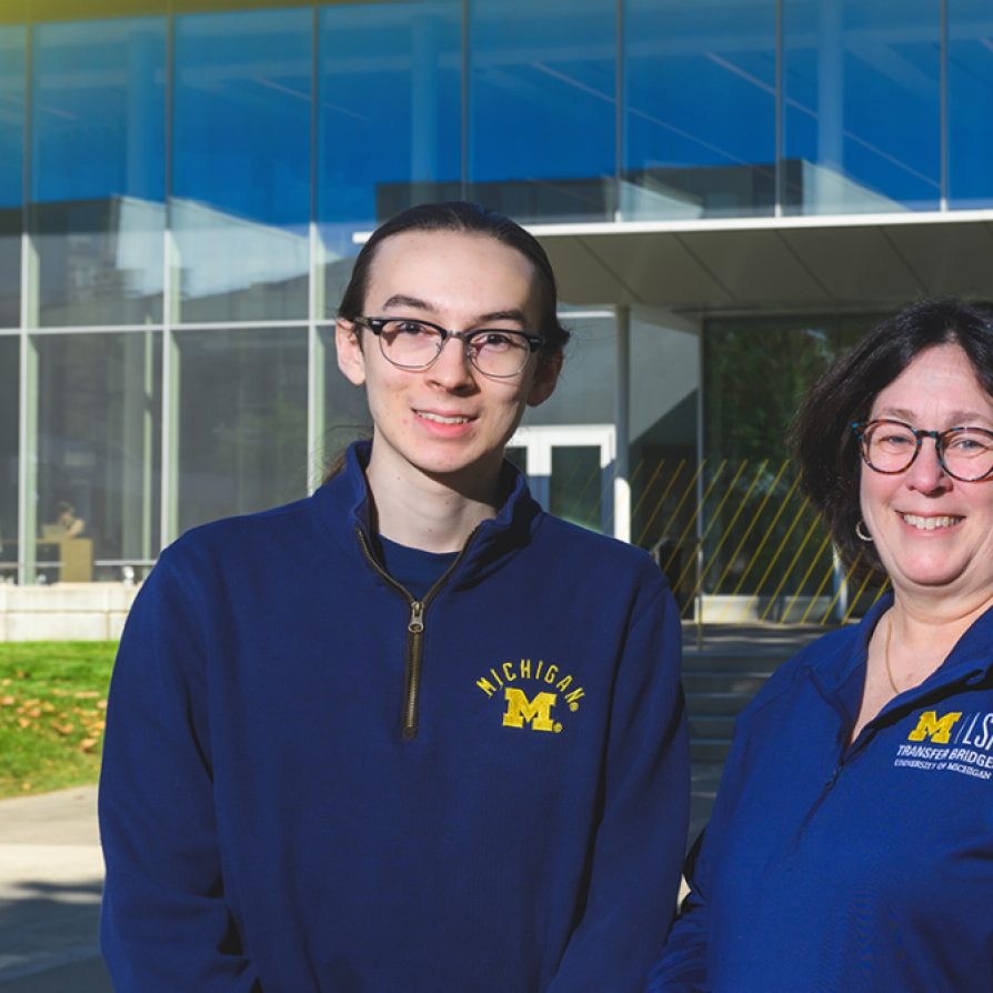 For LSA students Linda and Alan, the work that they do in and out of the classroom serves the Michigan community—and their relationship as mother and son. 