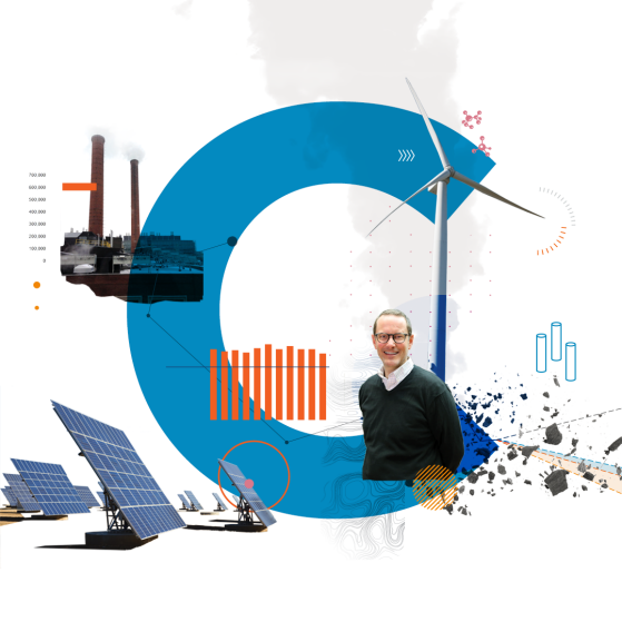 Wind turbines, solar panels, and Adam Simon