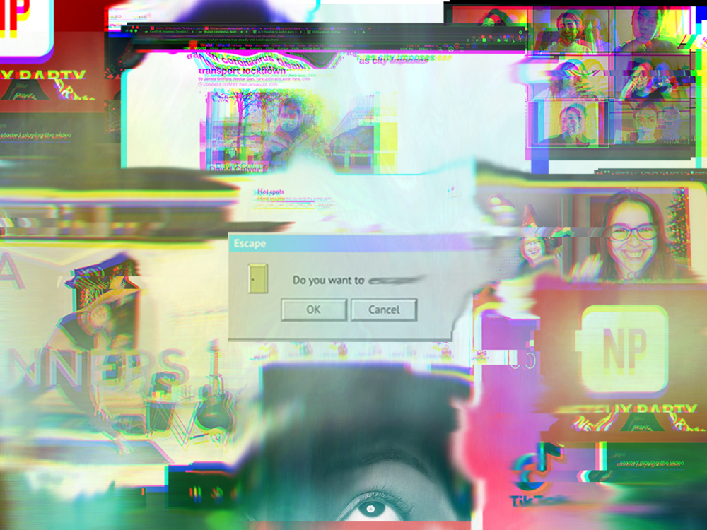 Illustration of a person’s thoughts and memories that are beginning to fade. 