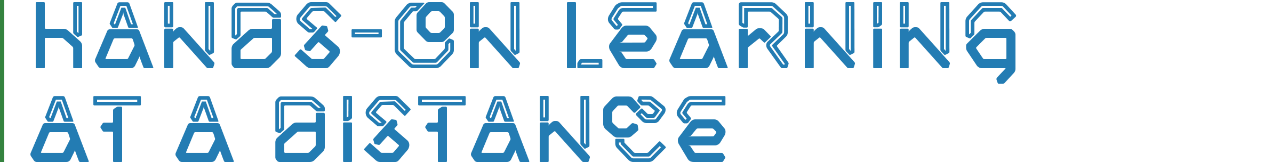 title text that reads "hands-on learning at a distance"