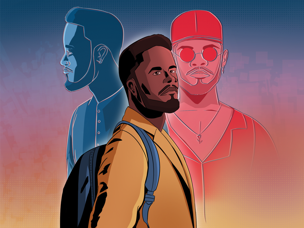 An illustration of the multiple identities of one man