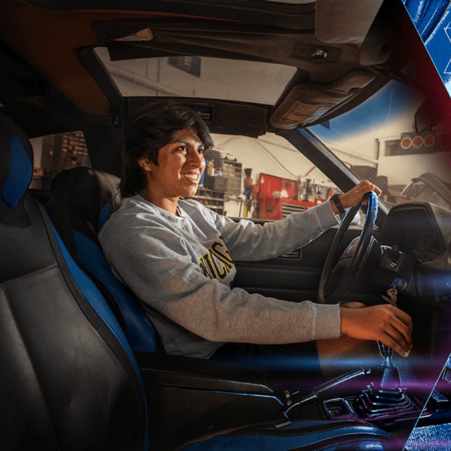 We hitch a ride with an LSA student who is restoring her own car.