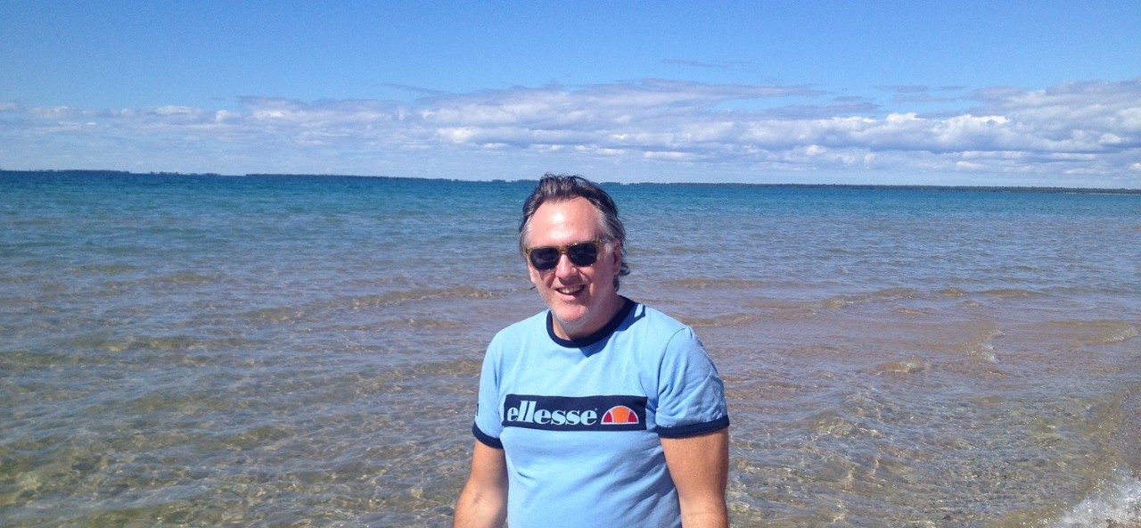 Dennis Dennehy on the beach in Northern Michigan