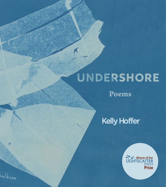 Undershore book cover, cyanotype print