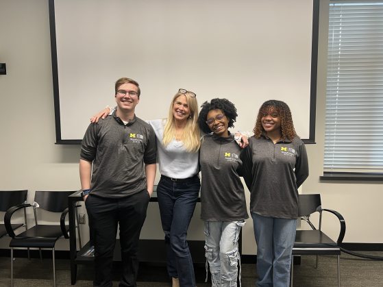 Students with guest 
