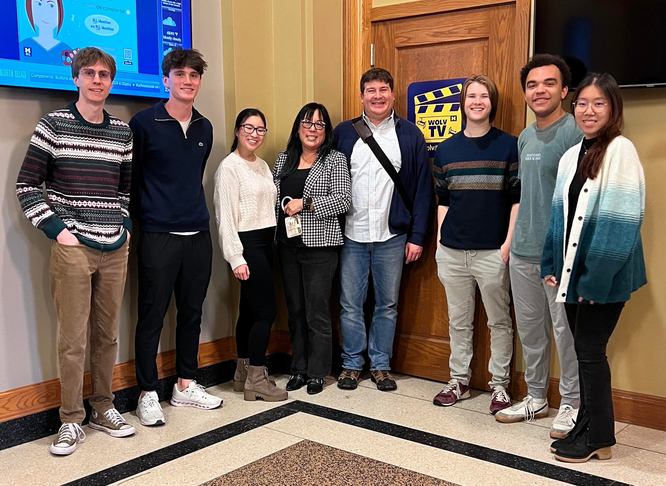Brad Rosenberg and WOLV TV students 