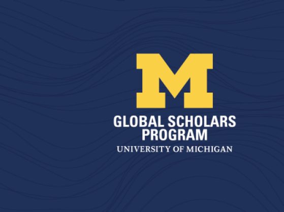 University of Michigan Global Scholars Program logo with yellow Block M
