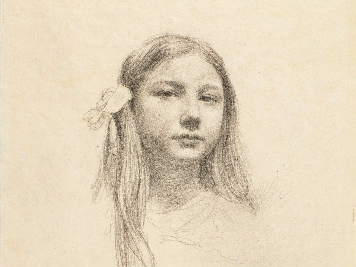 É. Friant, Head of a Young Girl, 1915,
