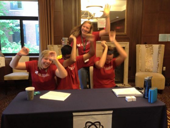 Neel and fellow Peer Advisors on HSSP Move-In day, 2015