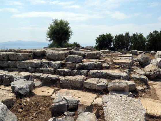 View across the Temple of Athena at Notion