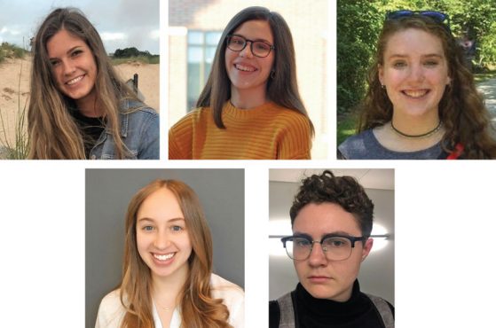 Headshots of the five Jackier Prize winners for 2020