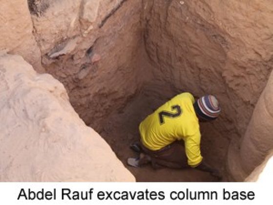 Abdel Rauf excavates column base