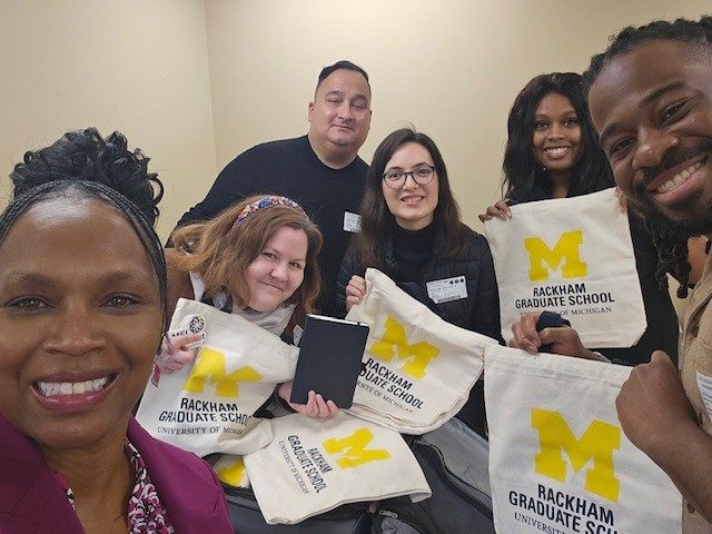 The PACE team meeting with students at Huston-Tillotson University in Austin. 
