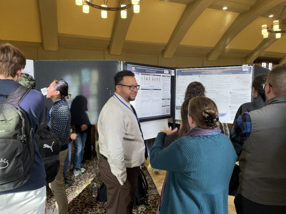 Isaias Ceballos presenting poster