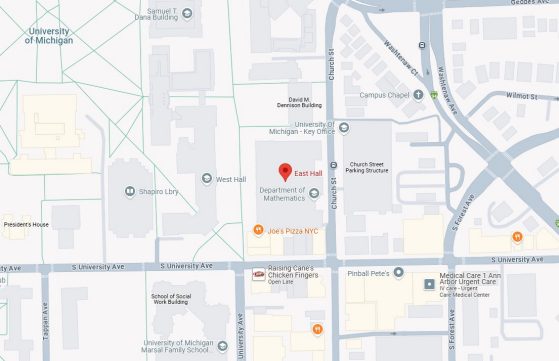 Map to East Hall