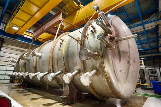 a cryostat from the MicroBooNE Collaboration