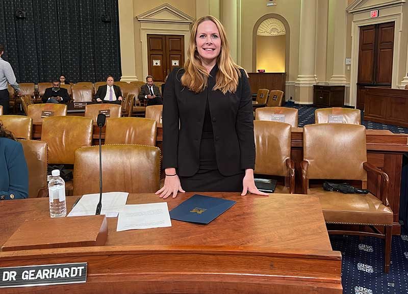 Photo of Ashley Gearhardt at the U.S. House of Reprentatives