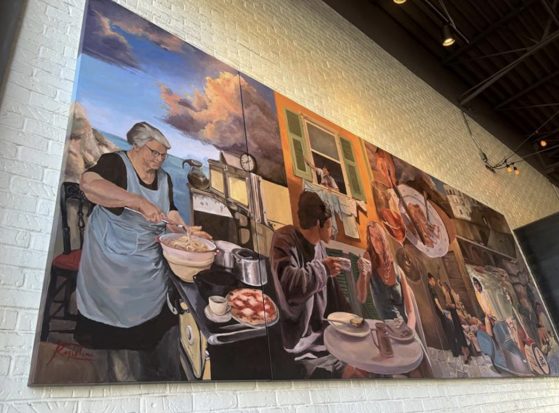 a photograph of the mural