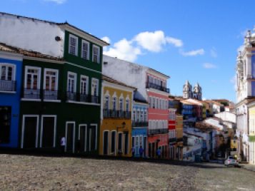 Bahia colorful buildings street