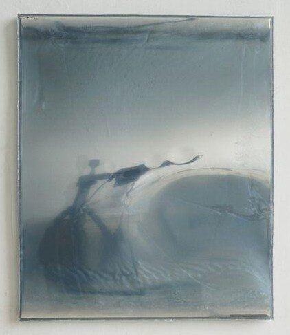 bluish and white abstract photo