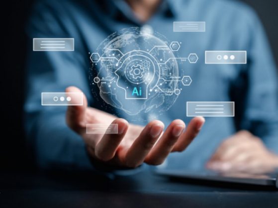 Chat bot intelligence Ai. Businessman using chat in smartphone Chat with AI Artificial Intelligence, developed by OpenAI generate. Futuristic technology, robot in online system.