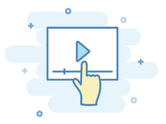 Interactive Video concept trendy icon. Simple line, colored illustration
