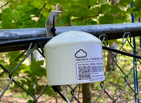 Small device on a fence