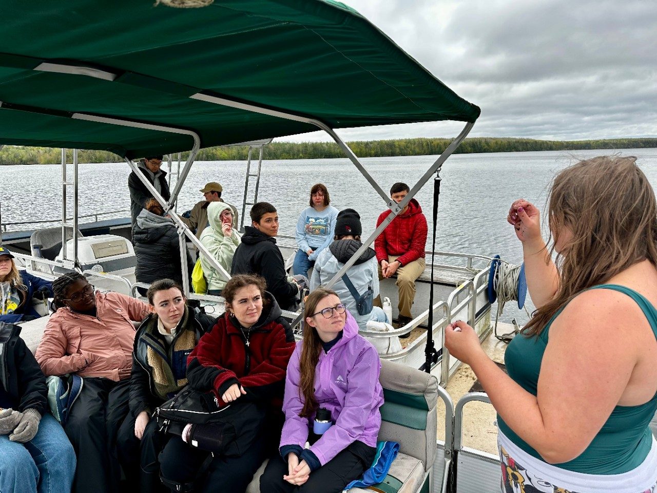 Class on pontoon boats