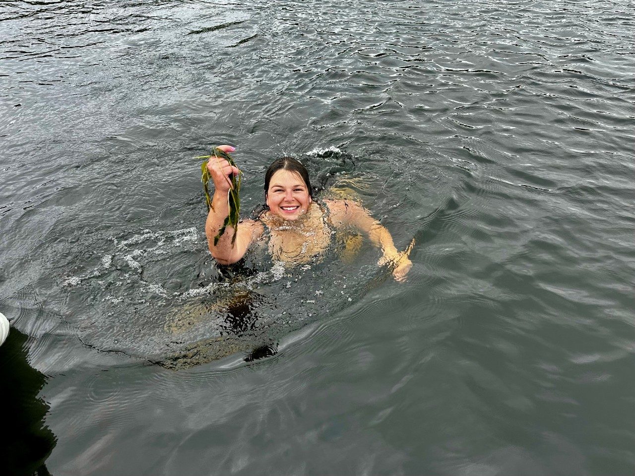 Person swimming in water