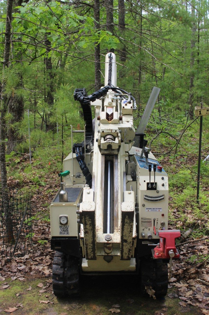 Big machine in a forest