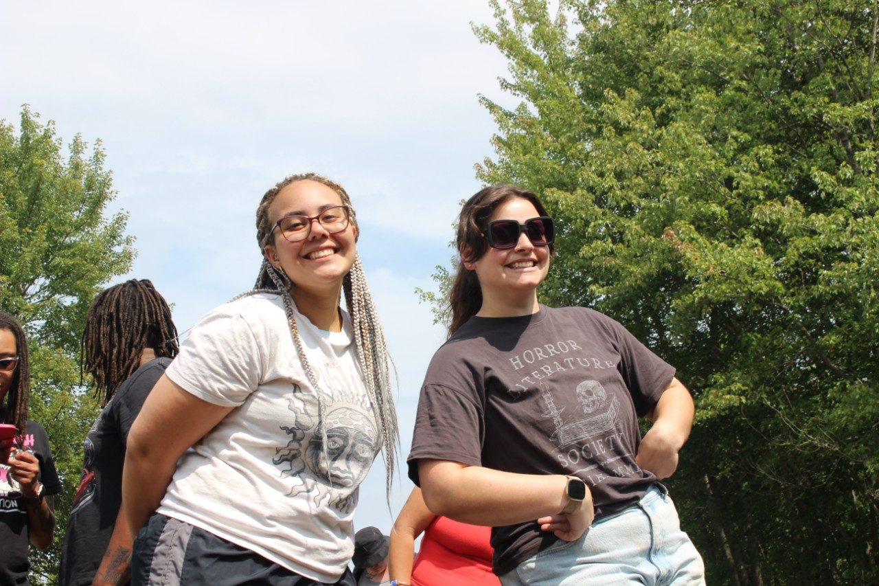 People smiling at the camera