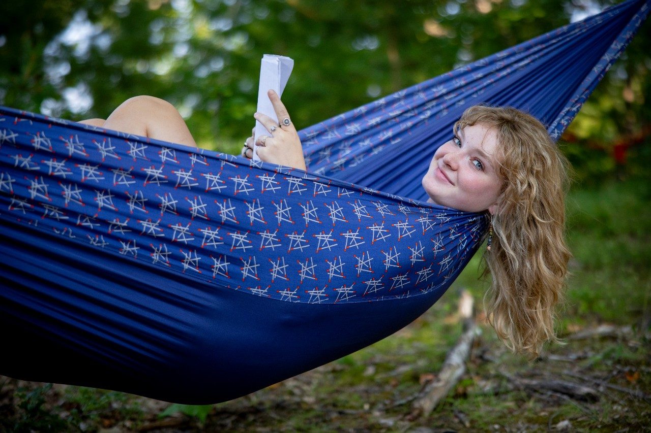 Woman in a hammock