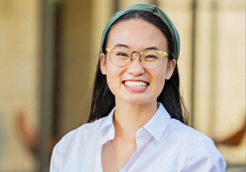 Woman smiling at camera