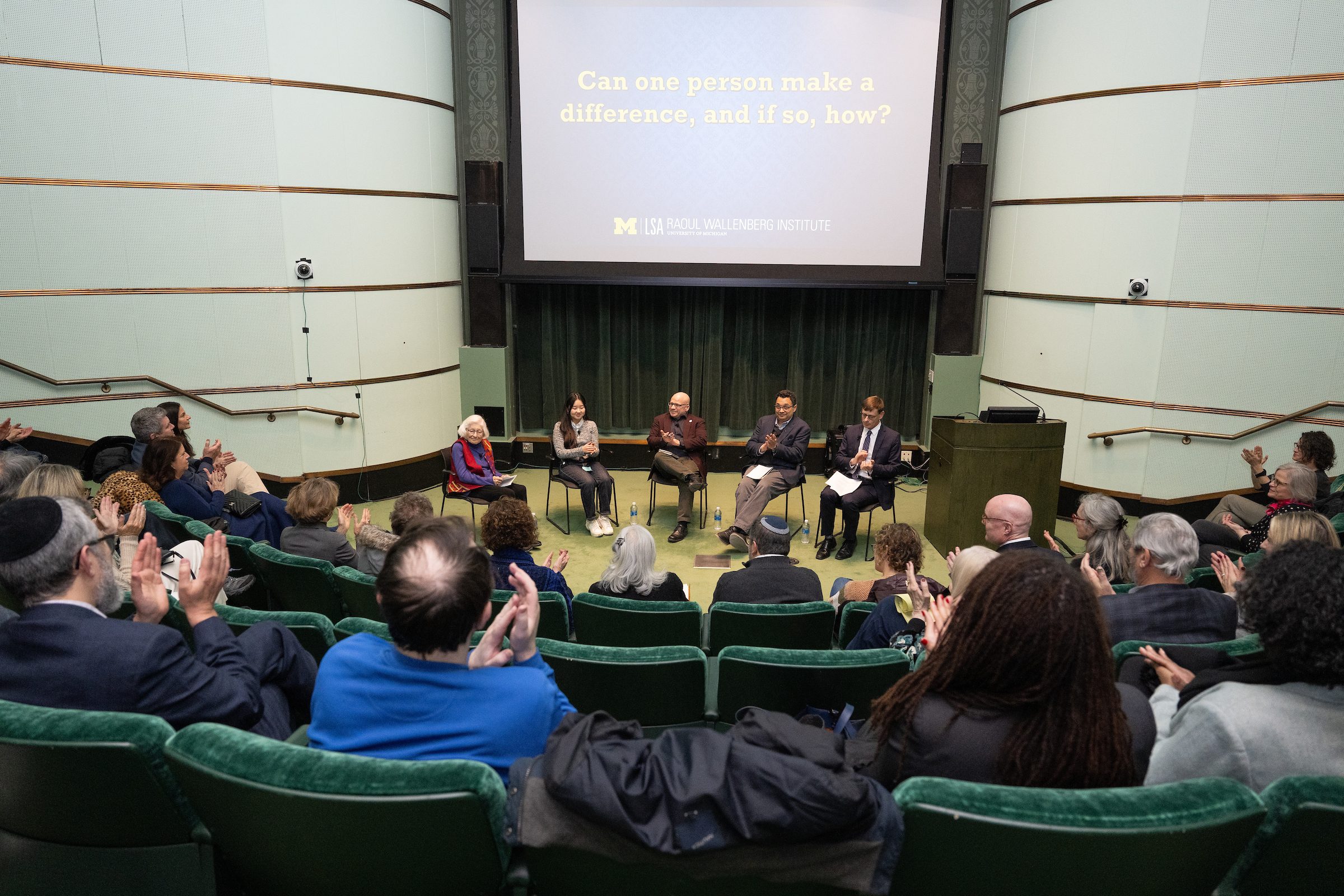 Photo of panel topic: Can One Person Make a Difference?