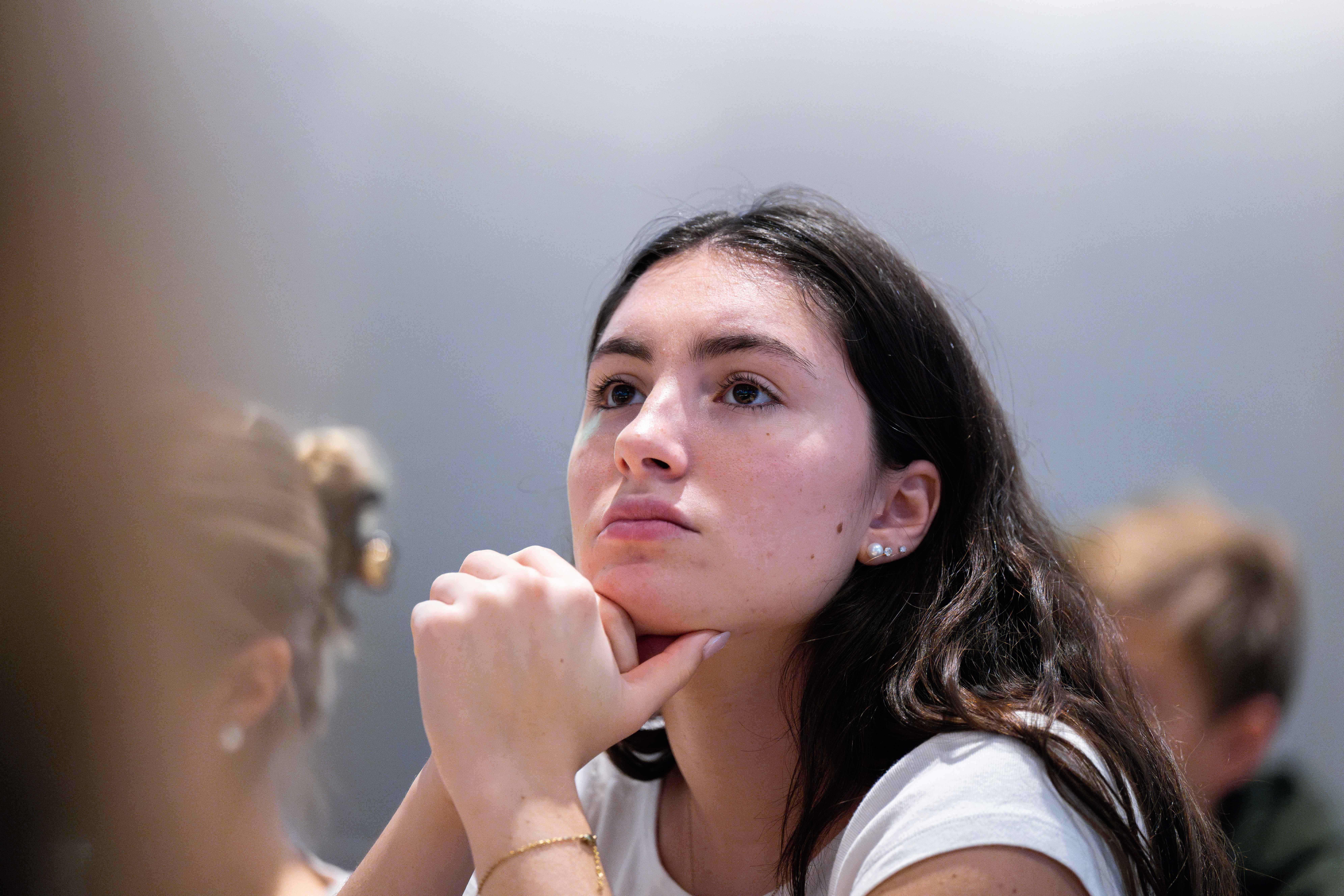 Student in class